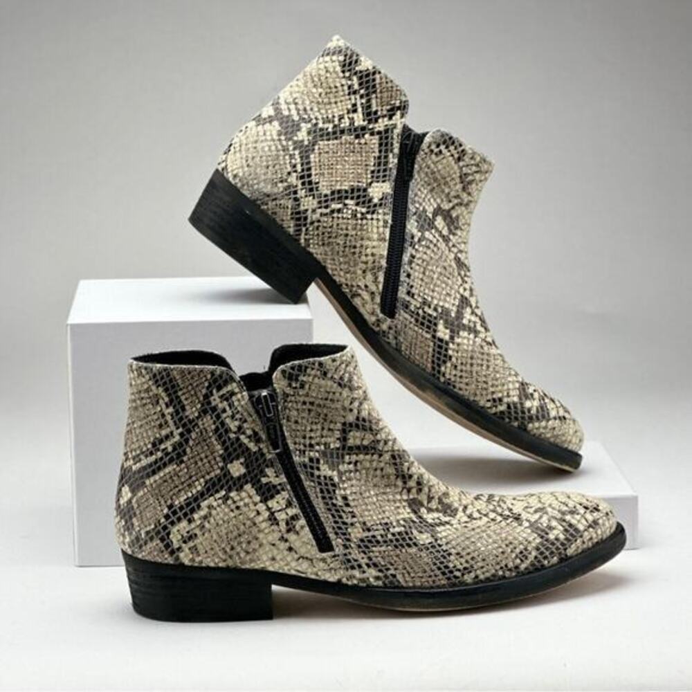 Vaneli snake print leather‎ booties size 8.5